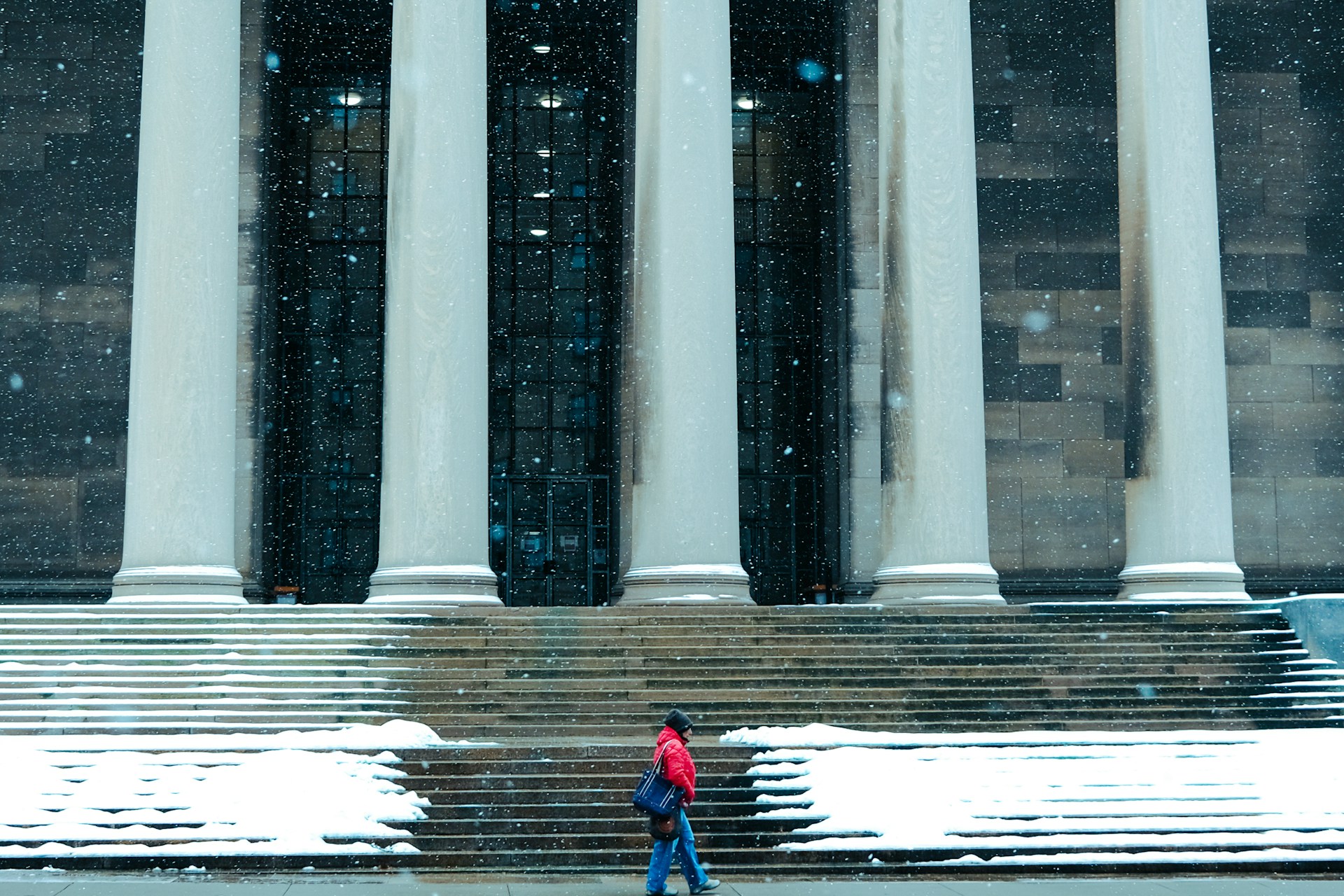 Carnegie Mellon University campus in winter